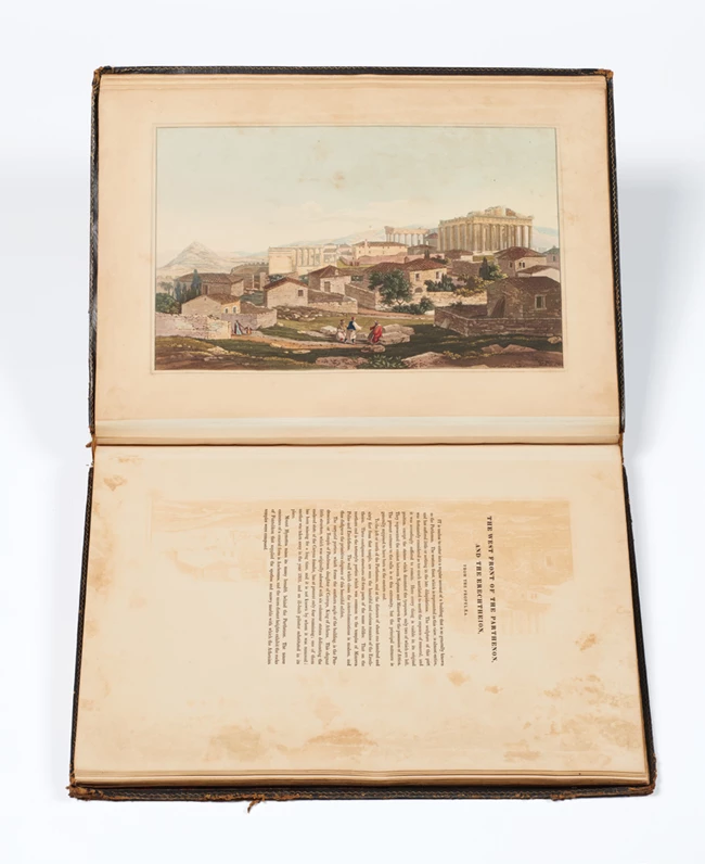 Edward Dodwell (1767-1832), Views in Greece, from drawings, London, Rodwell and Martin, 1821: Όψη της δυτικής πλευράς του Παρθενώνα και του Ερεχθείου Βιβλιοθήκη Ακαδημίας Αθηνών